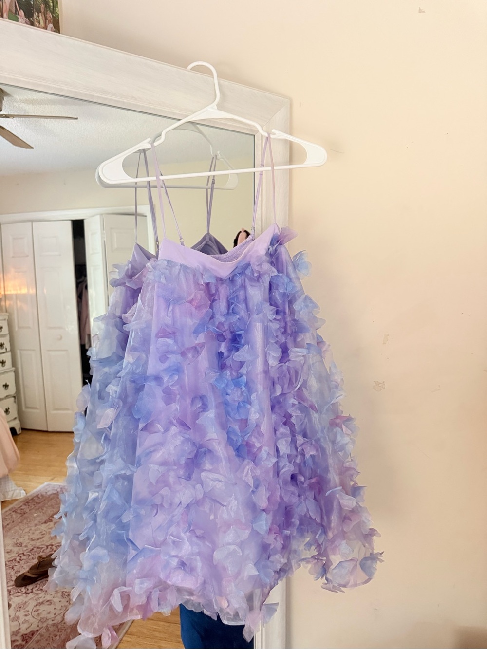 Free People Lilac & Periwinkle Ruffle Petal Dress